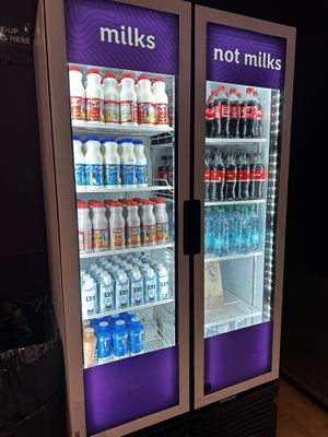 They even have little oatly milk 🥛- so cuuute   at Insomia Cookies in El Paso