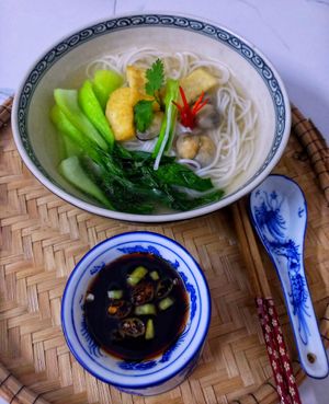 Mỳ "Ông Phật" ¤ Budhha's Noodle at Nhà hàng chay Huế An in Hue