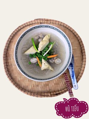 "Hu Tieu" same same like "Pho" at Nhà hàng chay Huế An in Hue