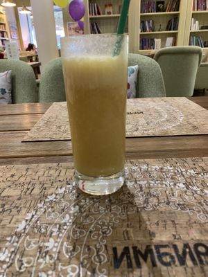 Agave – coconut – orange – pineapple smoothie  at Cafe Imbir - Ginger in Kyiv