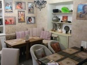 downstairs seating  at Cafe Imbir - Ginger in Kyiv