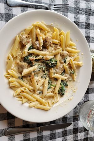 vegan alfredo at P. Brillos in East Greenbush