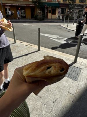 Vegan pain au chocolat !   at Full Bloom Café in Nice