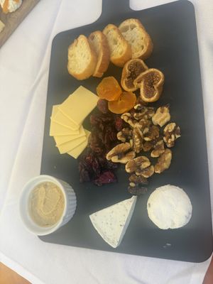 The cheese plate was nice, would be better with some mustard for the sliced cheese.  at Tea List in Davis