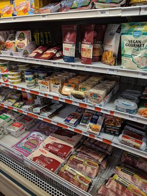 So many options! (sorry about the bacon in the corner) at General Store in Grand Canyon Village