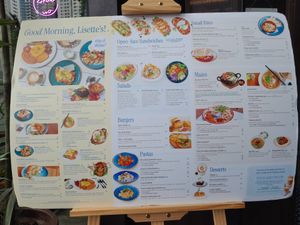 Menu at Lisette's in Kuala Lumpur