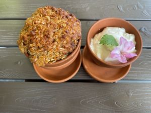 Apple & tomato pie   at Friðheimar in Selfoss