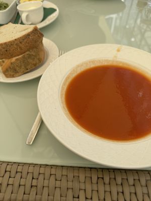 Endless tomato soup and bread   at Friðheimar in Selfoss