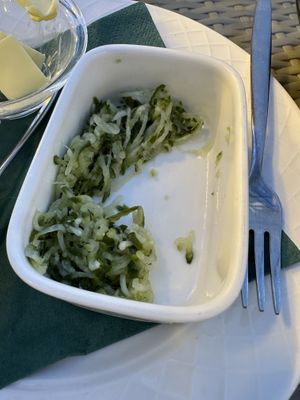 Relish tasted more like shredded pickles, rather than pickled shredded cucumbers. If that makes sense?   at Friðheimar in Selfoss