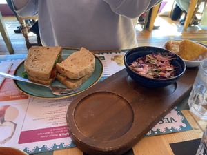 Vegan BLT with House Slaw  at Merletto Lounge in High Wycombe