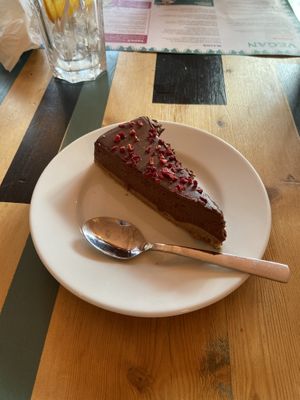 Vegan Chocolate & Raspberry Torte  at Merletto Lounge in High Wycombe