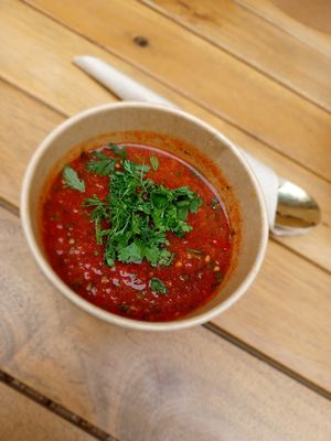 Gazpacho at Seaside Juicery in 