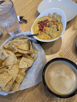 Yep totally had vegan queso and a latte at 7am  at Kerbey Lane Cafe - Northwest in Austin