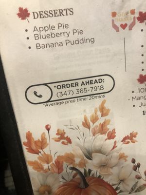 Menu  at Food For Negus in Brooklyn