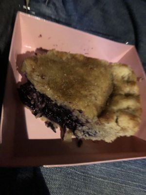 Blueberry vegan pie  at Food For Negus in Brooklyn
