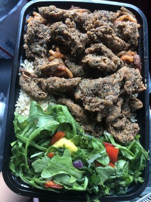 Quinoa , mango salad, mushroom   at Food For Negus in Brooklyn