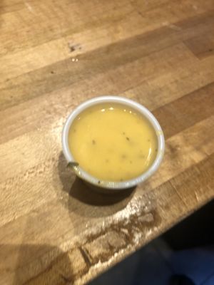 Squash soup   at Food For Negus in Brooklyn