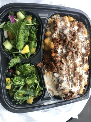 Quinoa mango salad chickpea mushroom   at Food For Negus in Brooklyn