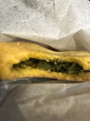 Vegetable pattie  at Food For Negus in Brooklyn