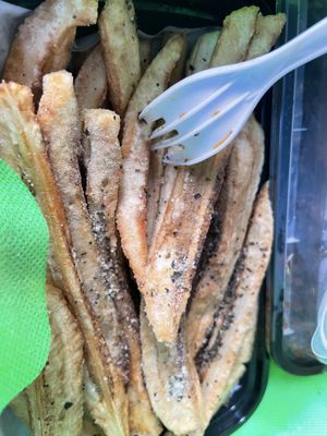Burro banana fríes   at Food For Negus in Brooklyn