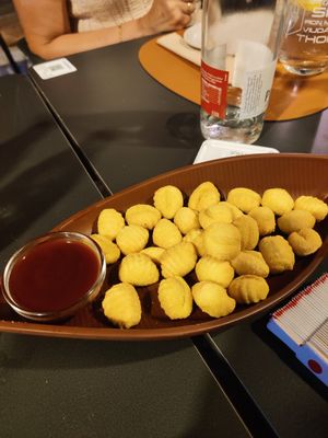 Fried gnocci at Nëbula Restaurante in Cadiz