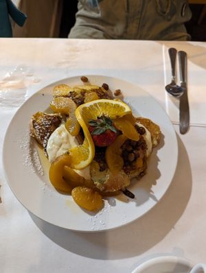 French toast at Chocolate Maven Bakery and Cafe in Santa Fe