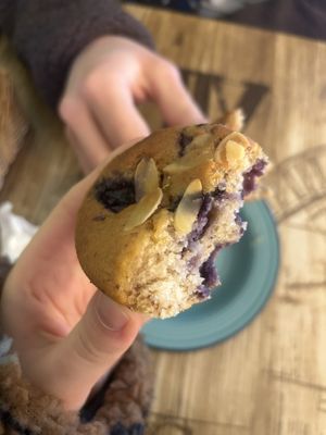 Muffin vegano mirtilli e mandorle  at Pasticceria GenuinaMente in Padua