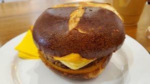 Vegan breakfast sandwich at Craft & Common in Orlando