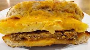 Vegan breakfast sandwich at Craft & Common in Orlando