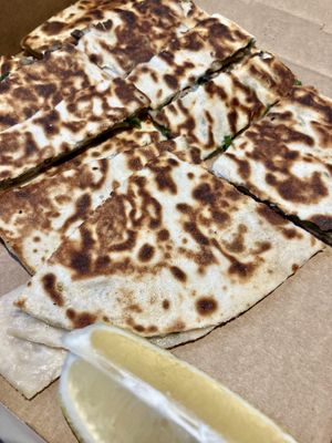 Mushroom, spinach, and vegan cheese  at Gözleme King - Circular Quay in Sydney