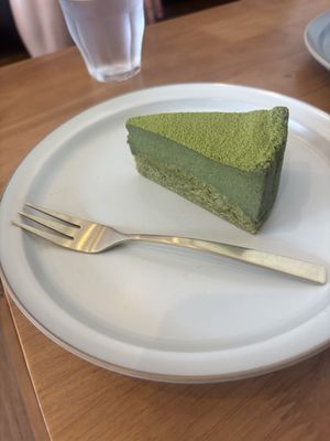 Matcha cake  at Musubi Sweets Factory  in Kyoto