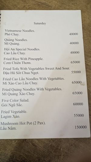 Saturday at Quan Chay Phap Hoa in Hoi An