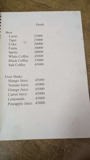 Drinks at Quan Chay Phap Hoa in Hoi An