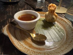 Crispy Money Bags (4 to order, but forgot to take a pic before we started eating!) at Nour Thai Kitchen in Oakland Park