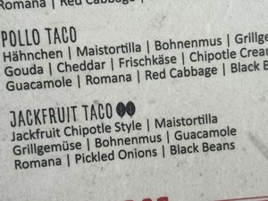 menu  at Enchilada in Minden