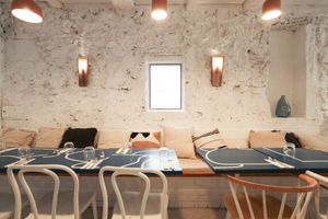 Inside couch at Matza in Marseille