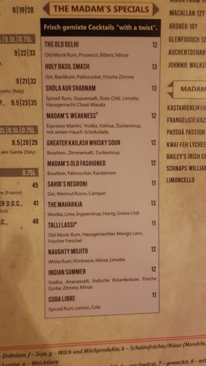  at Madam Chutney in Munich