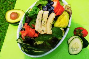 Salads made to order with in-house made dressings  at Trap Haüs - Maybe closed in New Roads