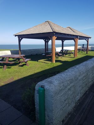 Seating area at Lighthouse Café in South Shields