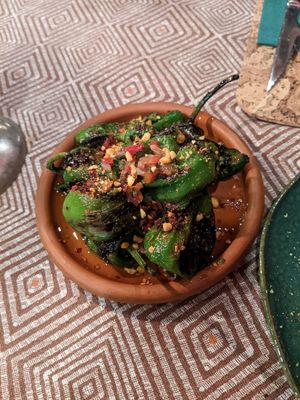 pimientos con chumichurri at Sombrero Latino in Wiesbaden