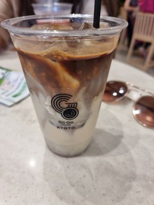 Large Soy milk iced late at Go Go Coffee in Kyoto