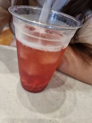 Strawberry soda at Go Go Coffee in Kyoto