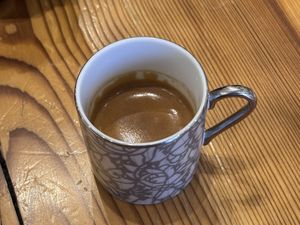 Espresso in beautiful cup  at Go Go Coffee in Kyoto