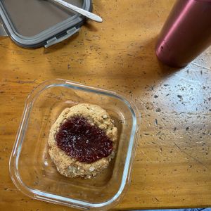 Strawberry Jam Scone  at On-Ve Vegan Bakery 온비 비건베이커리 in Gyeongju