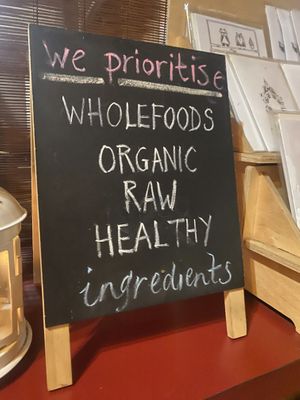 Organic food  at Earthbound Cafe in Princetown