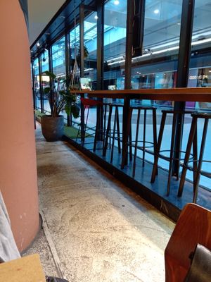 Inside the cafe (July 2025) at AMS - Up To Do Good in Schiphol