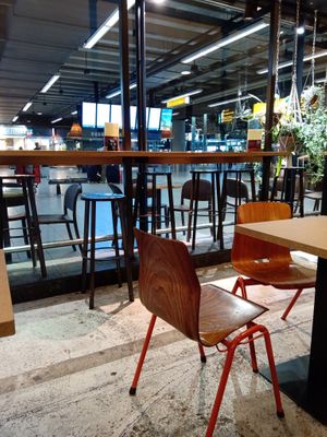 Inside the cafe (July 2025) at AMS - Up To Do Good in Schiphol