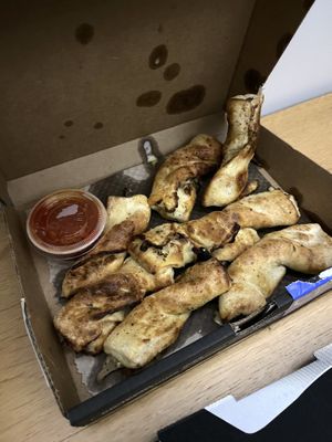 Vegan knots   at &pizza - Wall St in New York City