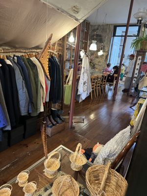 Inside at the back   at Musubu Cafe in Porto