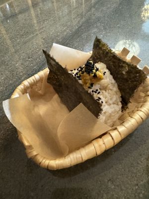 Erma curry rice balls   at Musubu Cafe in Porto